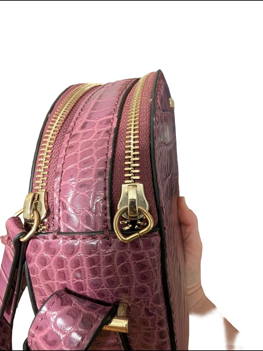 Set Of Nine West Plum Croc Crossbody & Chicos Necklace - Picture 14 of 14